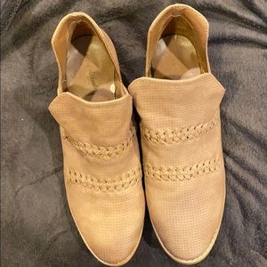 Tan booties size 10